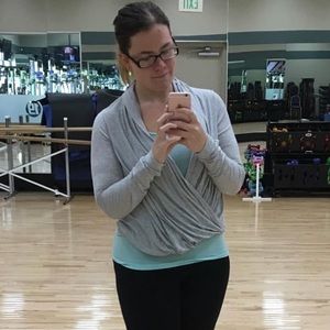 Light, long sleeve workout cover up.